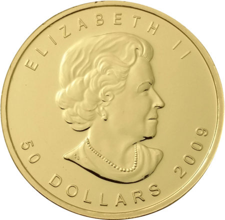 Canadian Maple Leaf Gold coin Front