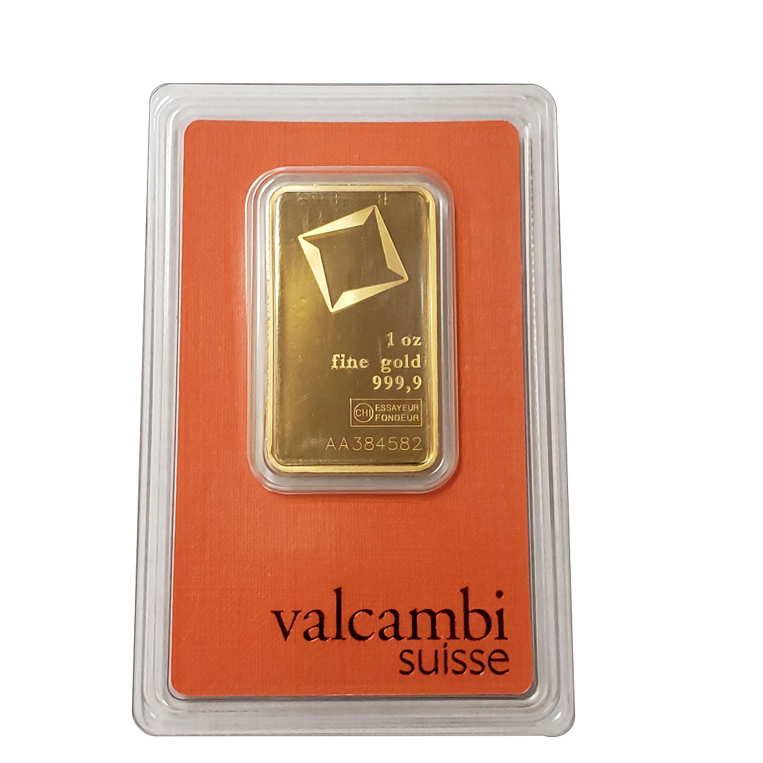 Valcambi Suisse fine gold in orange packaging